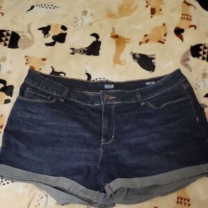a.n.a Dark Blue Jean Shorts